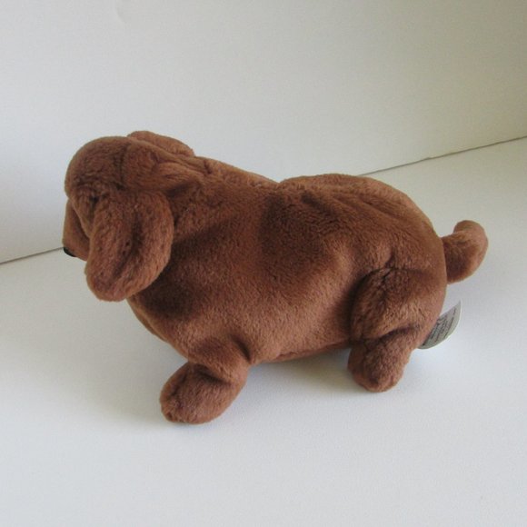 DACHSHUND Dakin 8" long REALISTIC adoring face has beans PLUSH stuffed animal - Picture 4 of 10